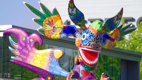 colorful statue