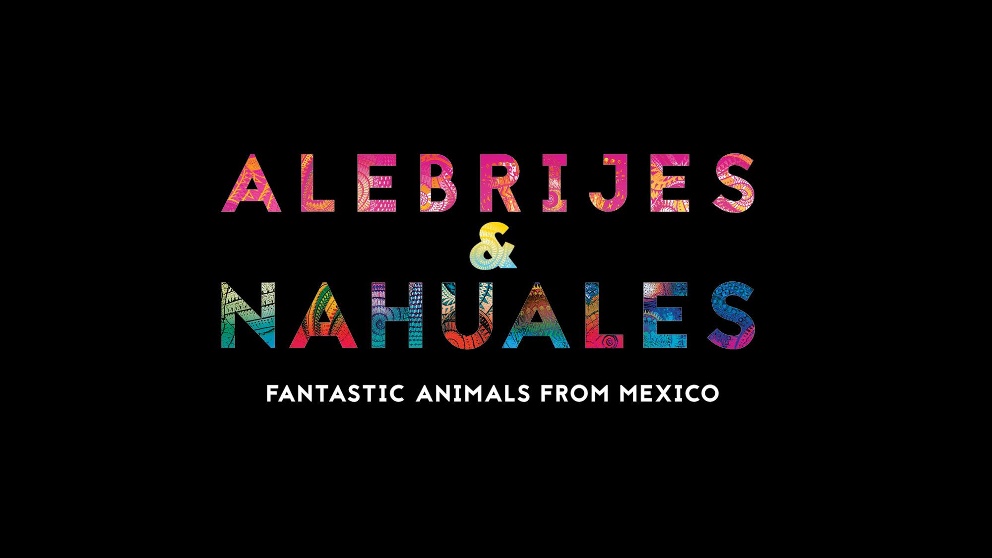 Alebrijes and Nahuales logo colorful logo type