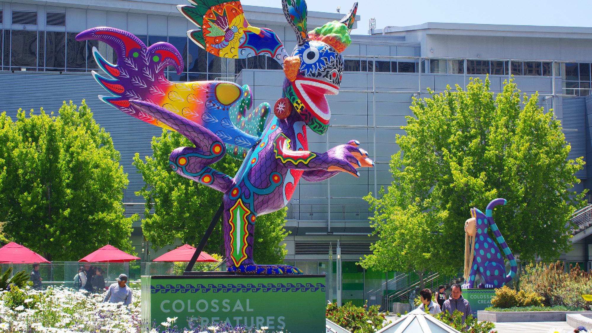 Alebrijes and Nahuales statue colorful statue