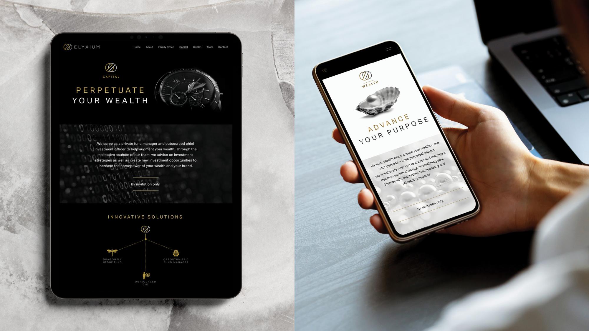tablet and mobile view website