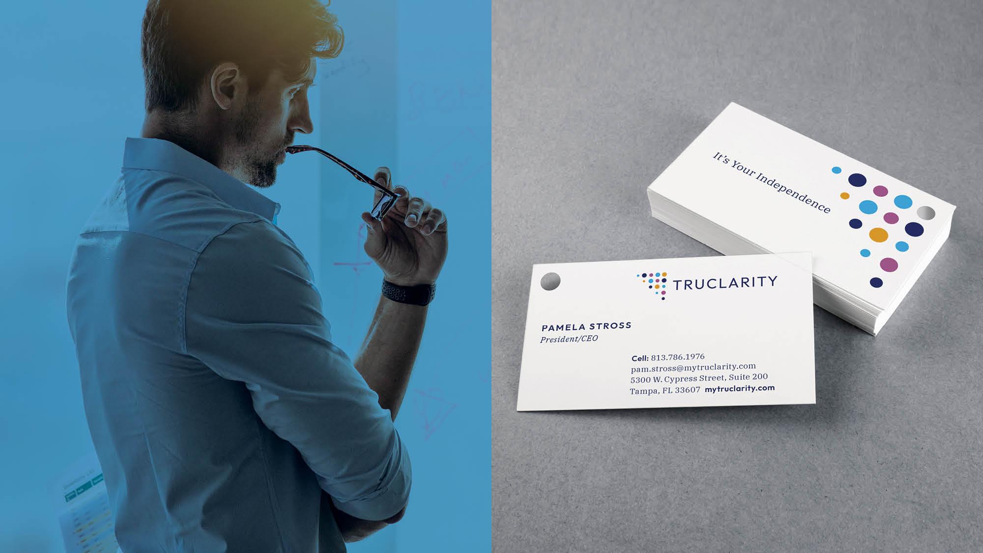 Man and Business Cards