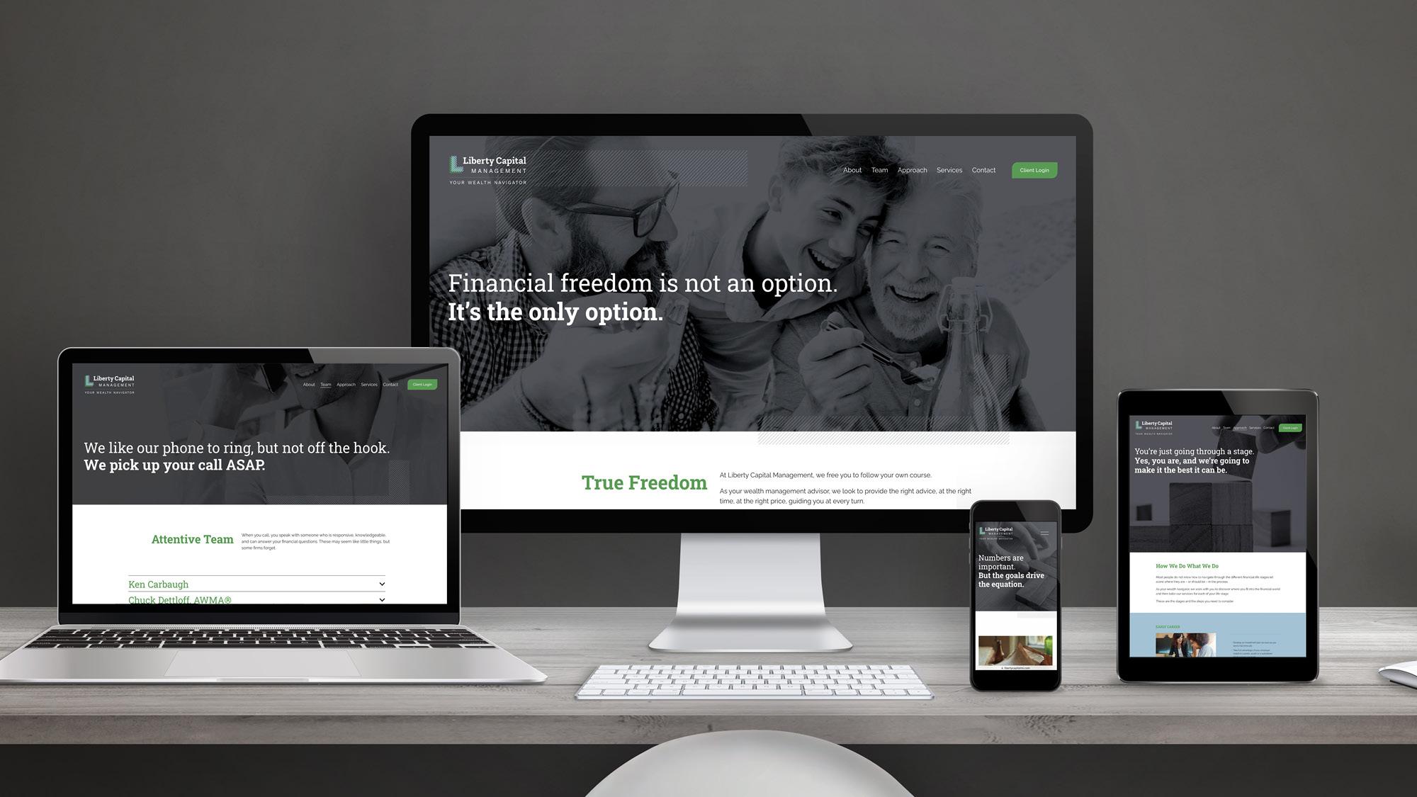 Liberty Capital Management Website website screens