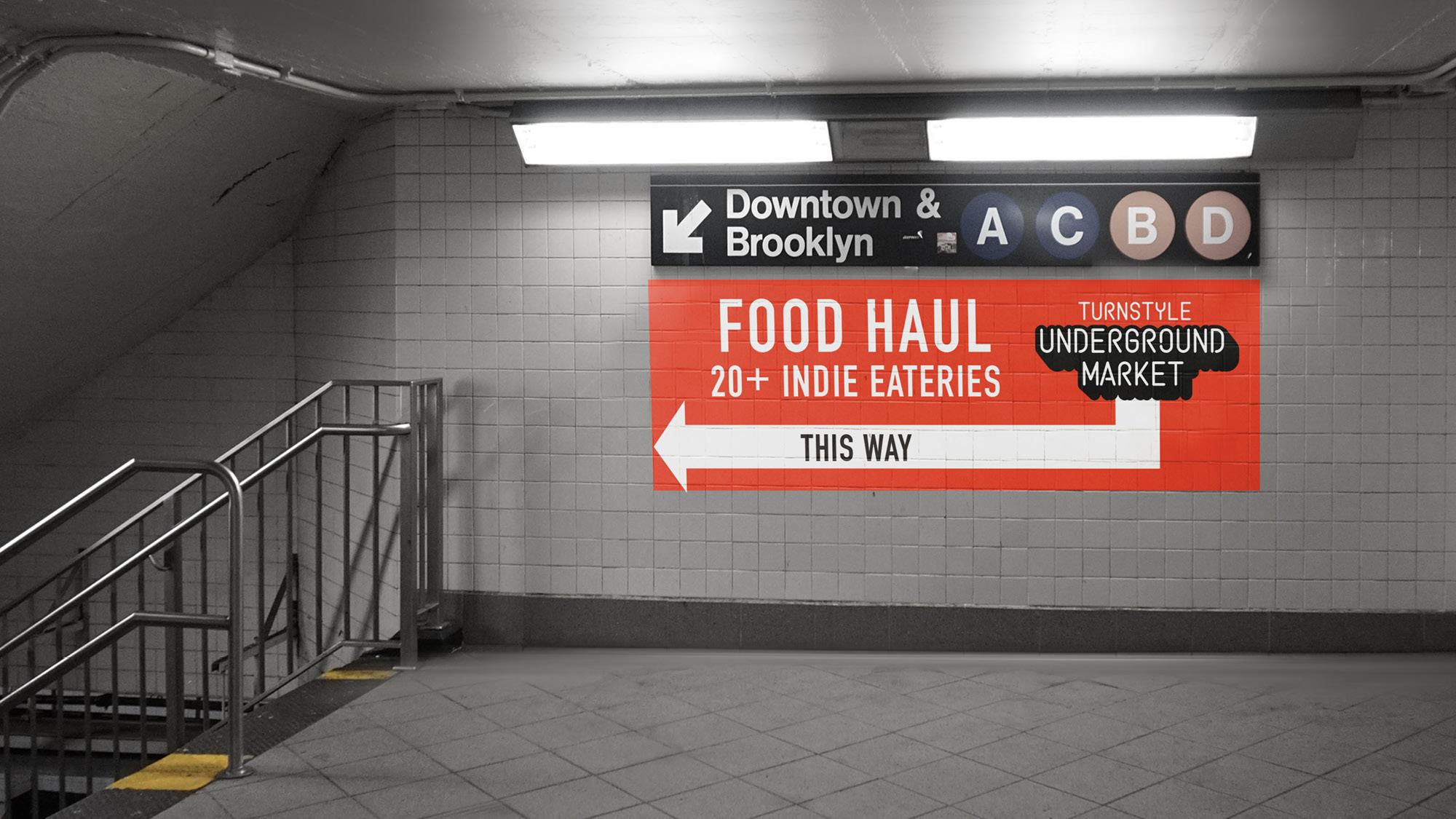 Turnstyle Underground Market signage new york subway
