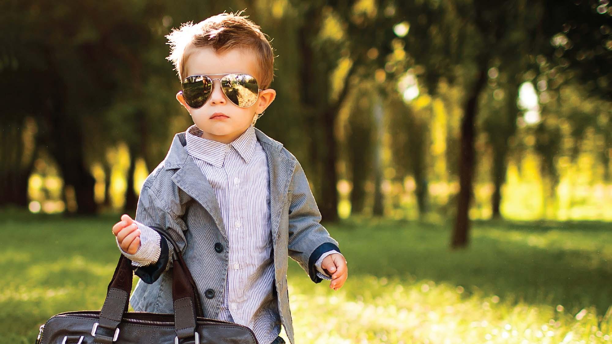 child with sunglasses