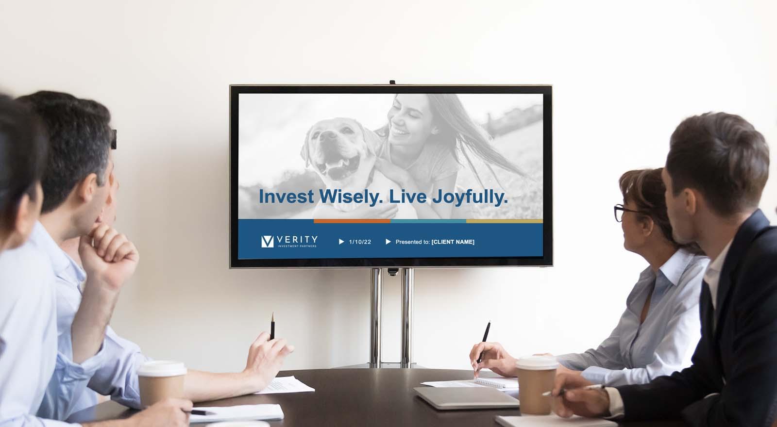 presentation on a TV screen